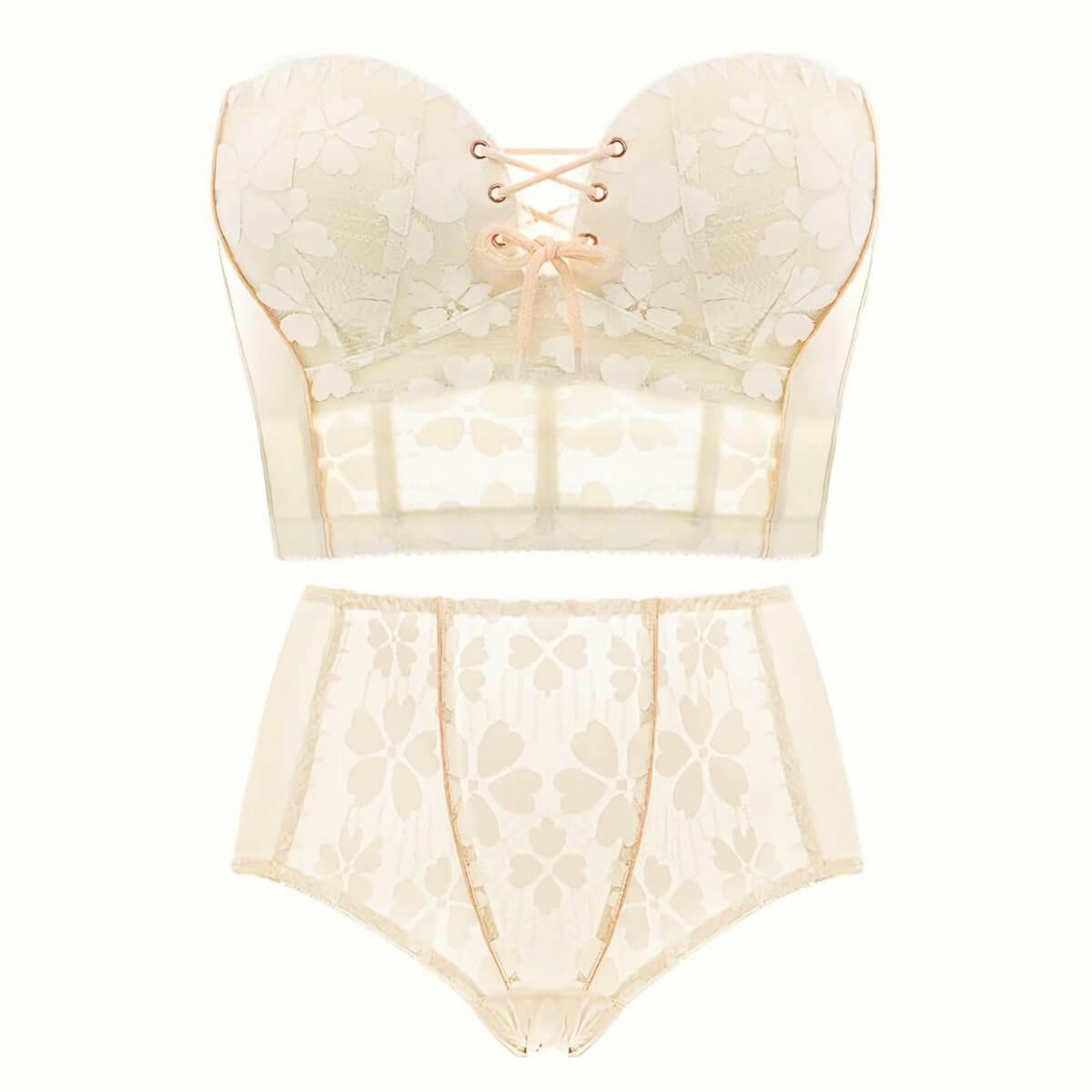 Matching Lace Strapless Longline Bra and Panties Set – Okay Trendy
