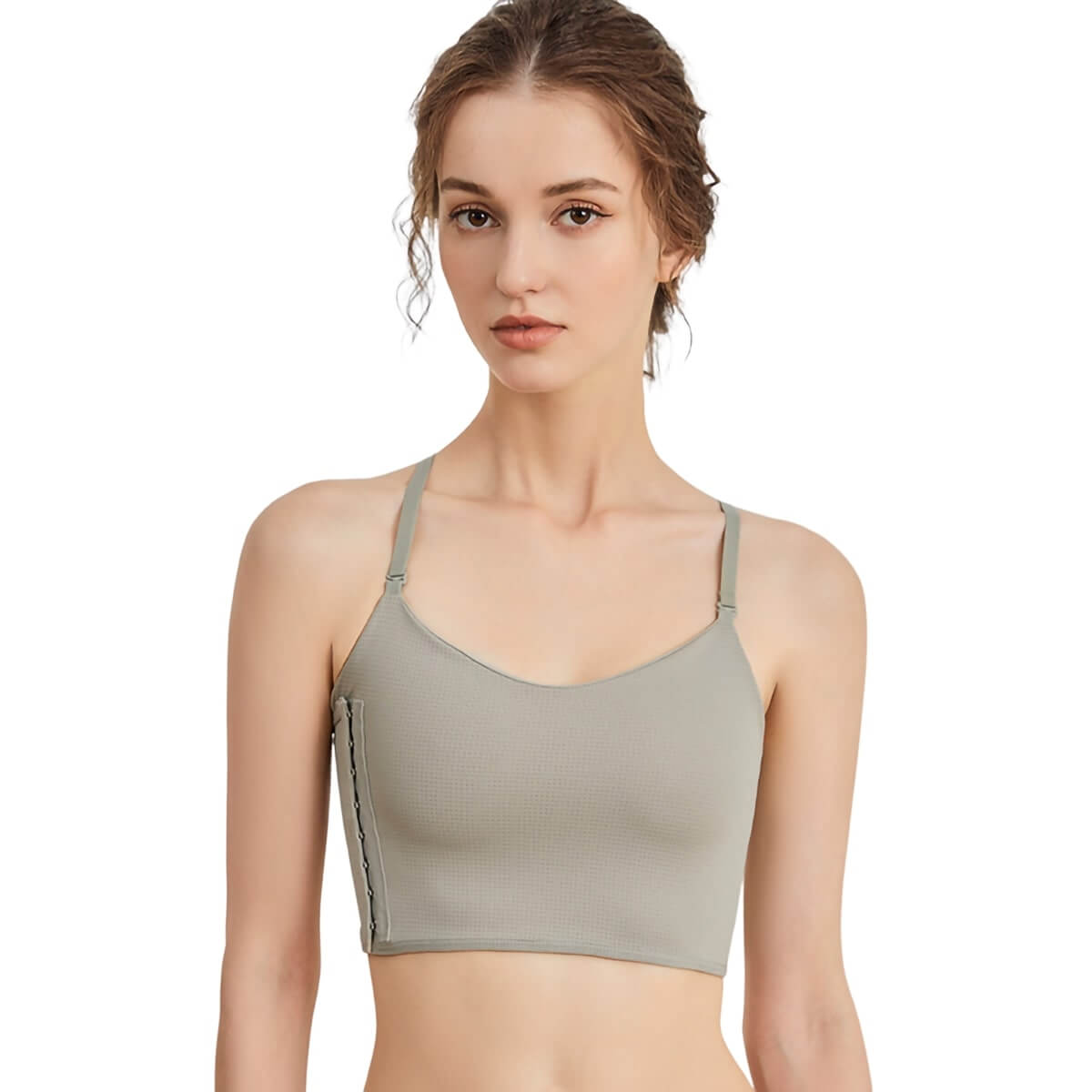 Womens Gym Yoga Vest Sport Fitness Bra Mesh See Through T-Shirt Crop Top  Cami