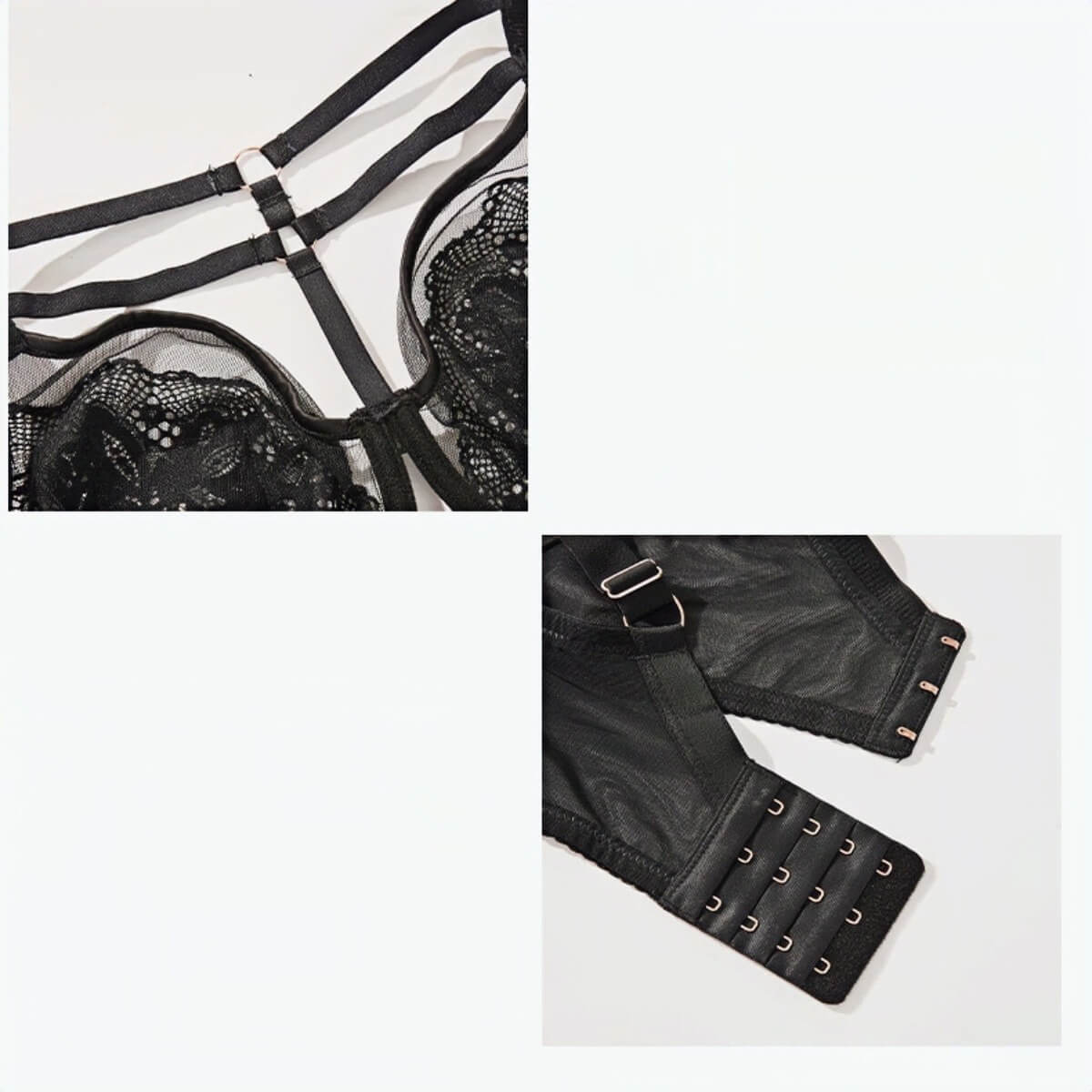 Plus Size Full Cup Underwire Bra – Breathable 3D-Cut Lace Bra (D-J Cups)