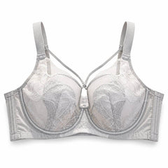 Plus Size Lace Minimizer Bra  Ultra-Thin 3/4 Cup with Soft Underwire & Side Support