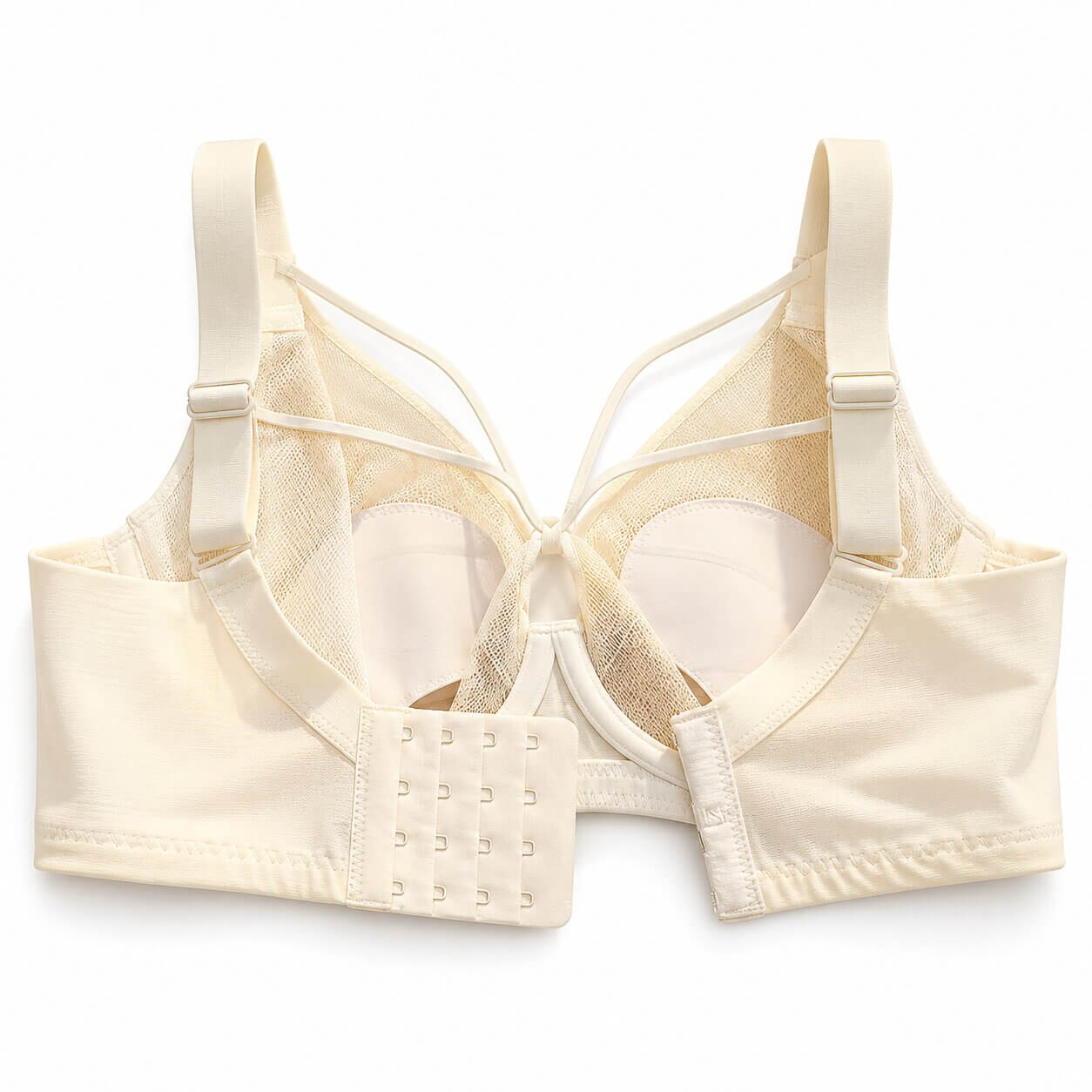 Plus Size Lace Minimizer Bra  Ultra-Thin 3/4 Cup with Soft Underwire & Side Support
