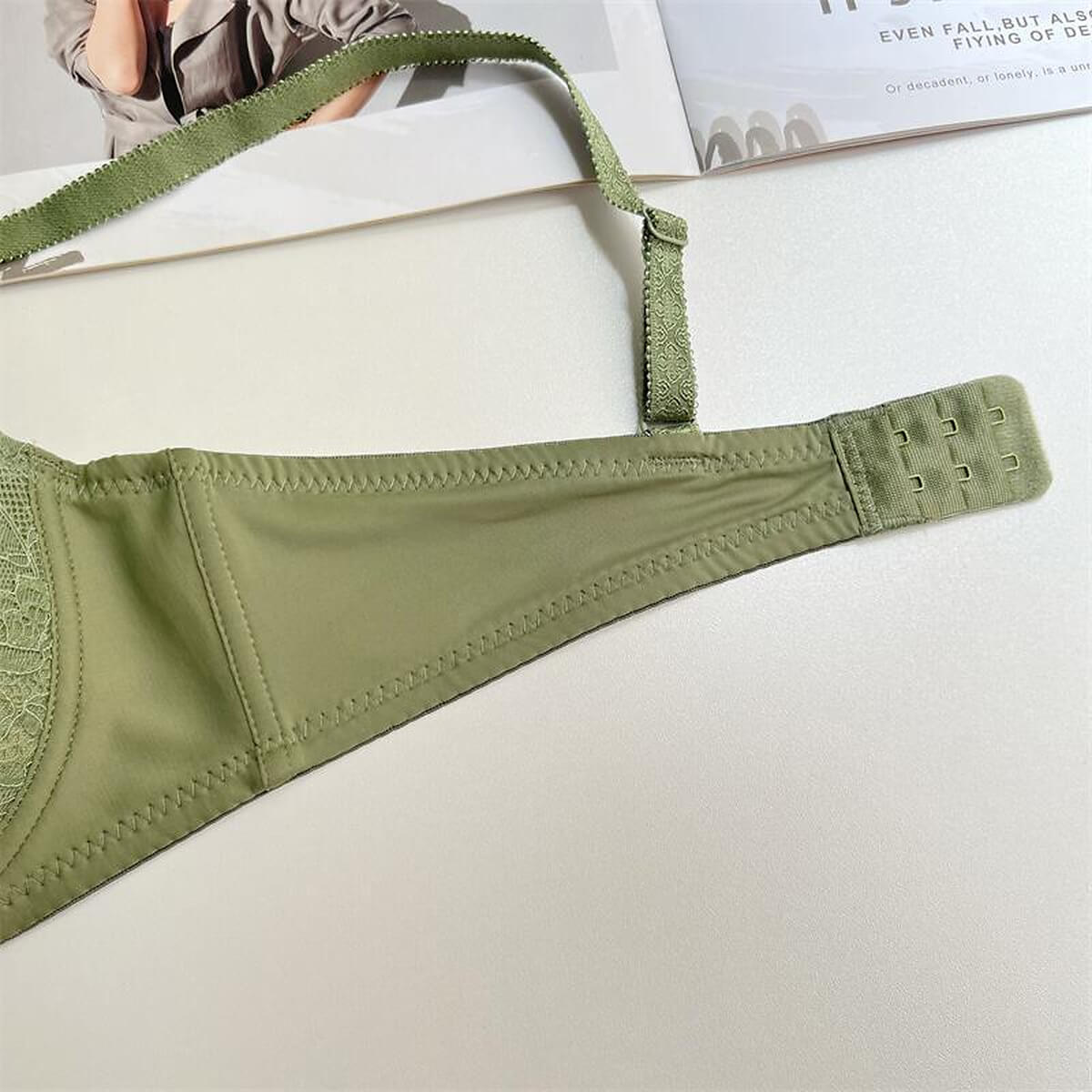 Plus Size Lace Support Bra - Thin Cup, Lift & Smoothing Fit