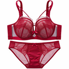 Plus Size Strappy Lace Bra - 3/4 Cup Soft Underwire Support