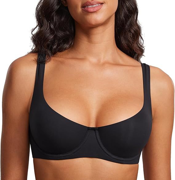 Plus Size Smooth Underwire Demi Balconette Bra - B-F Cups
