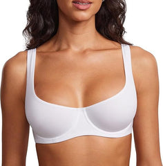 Plus Size Smooth Underwire Demi Balconette Bra - B-F Cups