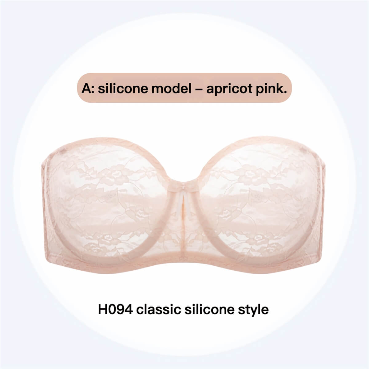 Plus Size Ultra Thin Lace Underwire Minimizing Strapless Brassiere