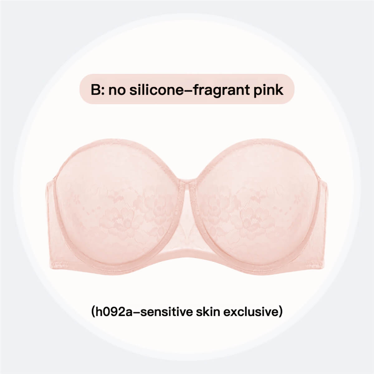 Plus Size Ultra Thin Lace Underwire Minimizing Strapless Brassiere