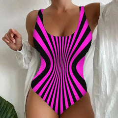 S-5XL Women One Piece Swimsuit 3D Print Swimwear