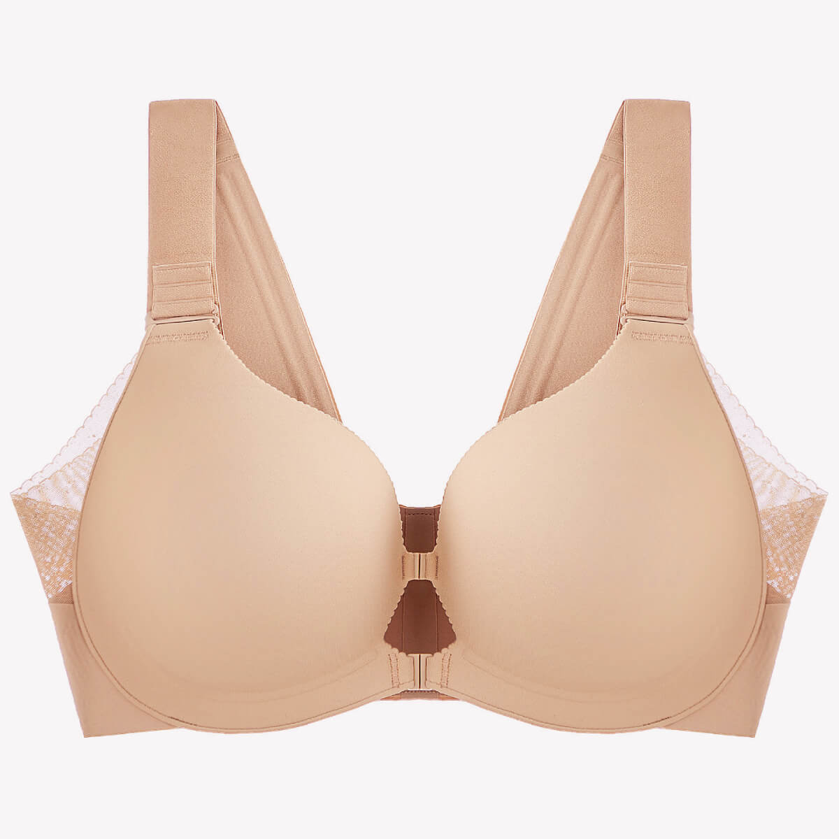Seamless Front Closure Bra Wireless - Sexy No Underwire Bra with Front Hook for Women