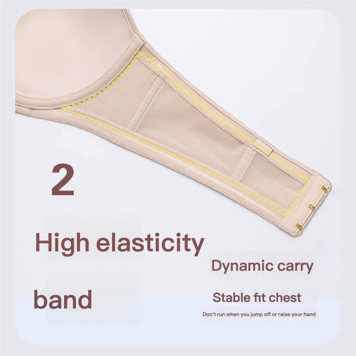 Seamless Strapless Bra for Big Busts with Secure Silicone Trim & Underwire