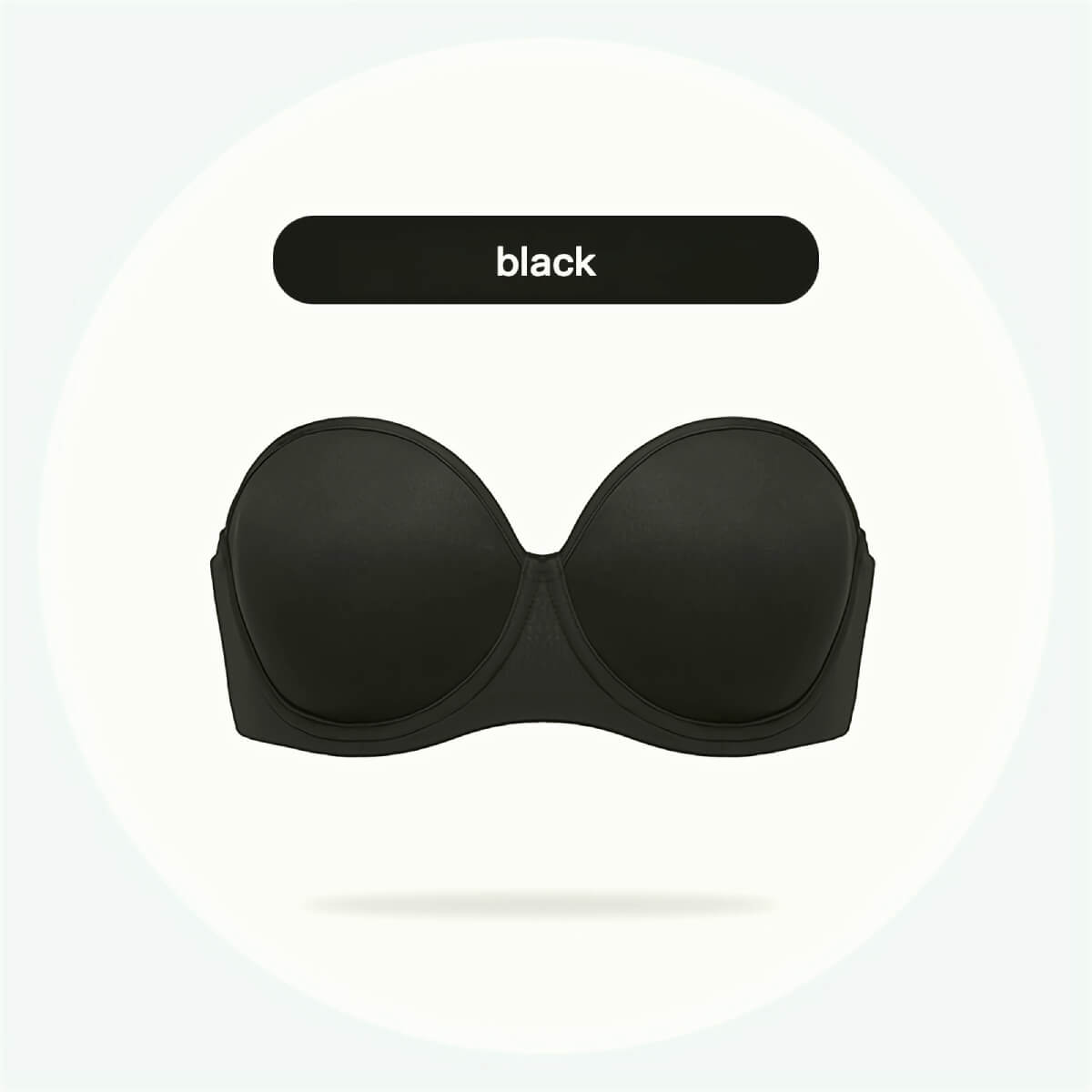 Seamless Strapless Bra for Big Busts with Secure Silicone Trim & Underwire