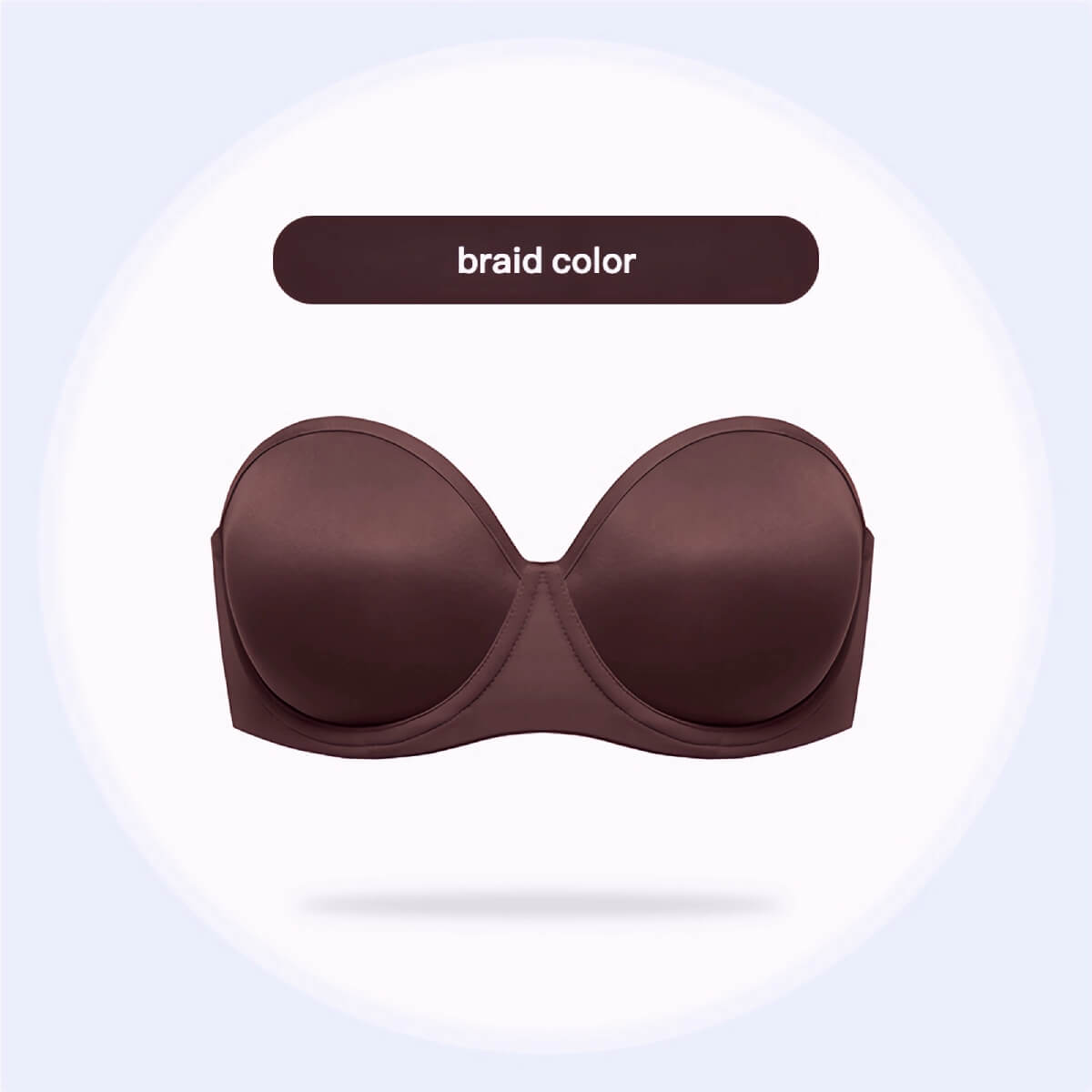 Seamless Strapless Bra for Big Busts with Secure Silicone Trim & Underwire