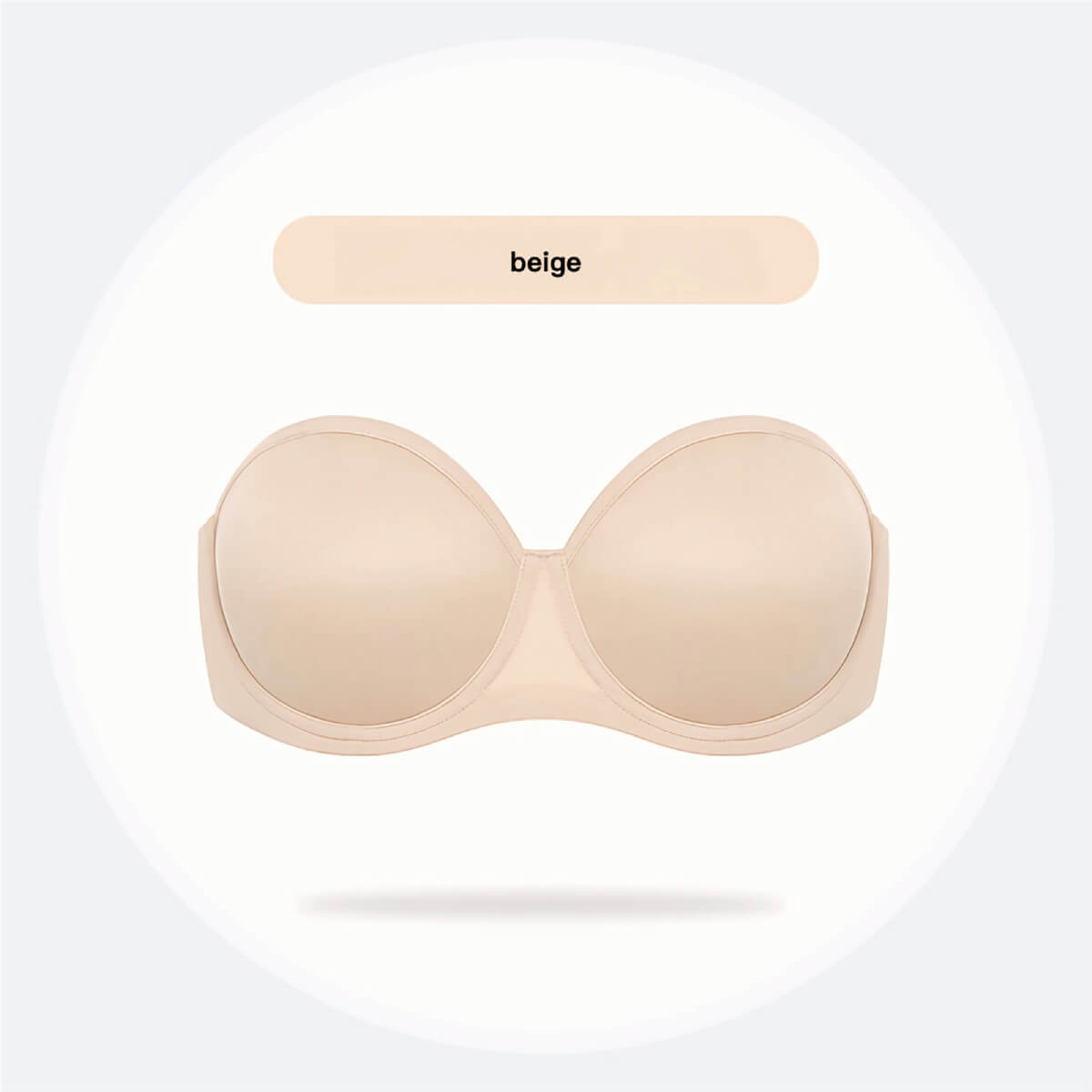 Seamless Strapless Bra for Big Busts with Secure Silicone Trim & Underwire