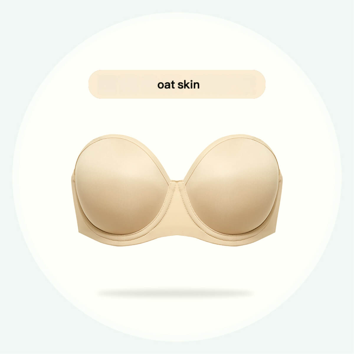 Seamless Strapless Bra for Big Busts with Secure Silicone Trim & Underwire