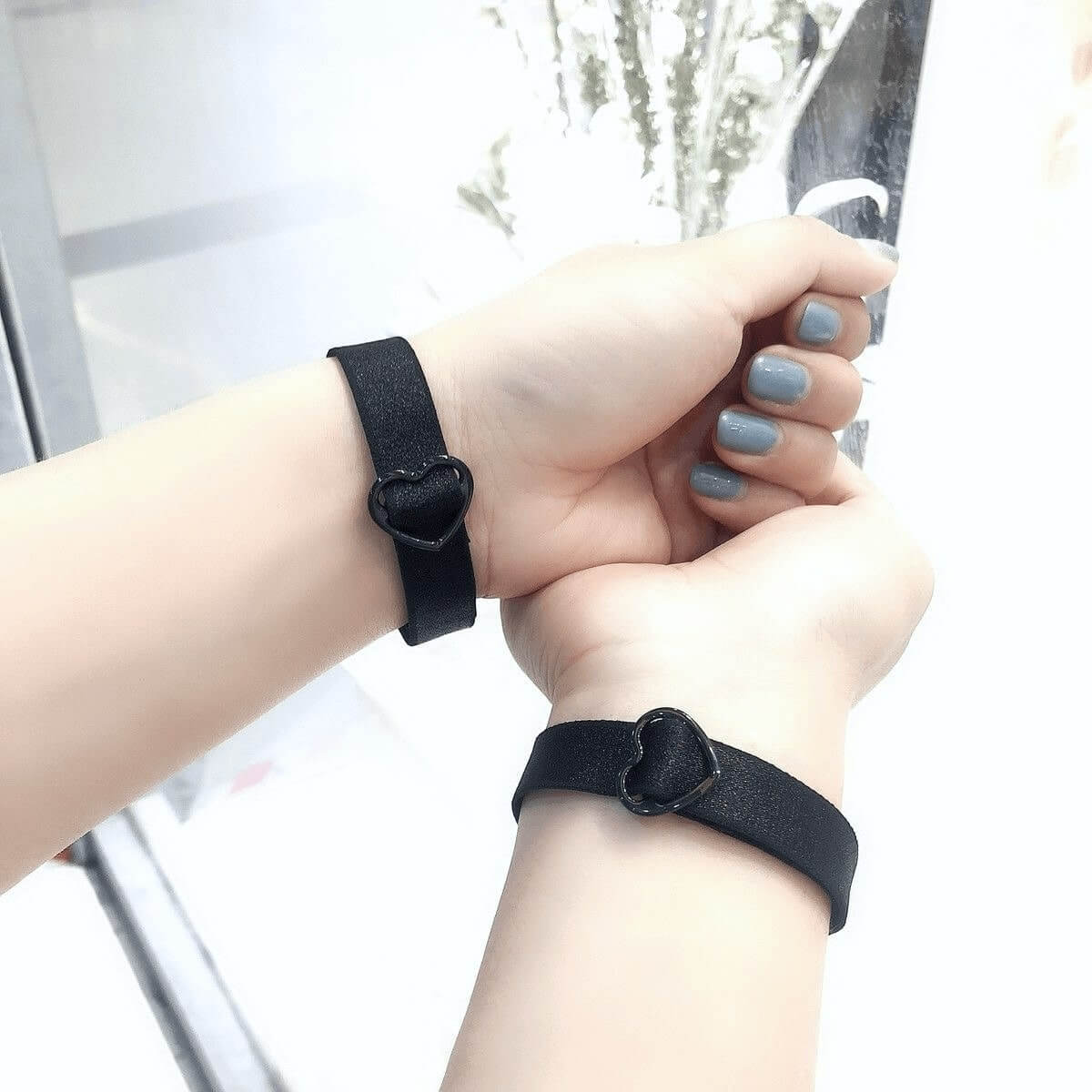 Trendy Korean-style Bra Strap Bracelet for Students and Couple -  white/white / one size