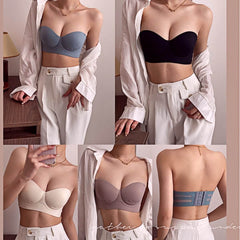 Ultra-Thin Latex 3D Strapless Push-Up Bra (B-D Cup)