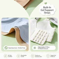 Wire-Free Gel Support Bra with Fixed Cups - B-D Cups