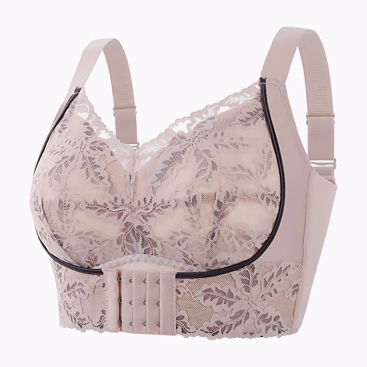 Women's Wirefree Wireless Plus Size Push Up Lace Minimizer Bra