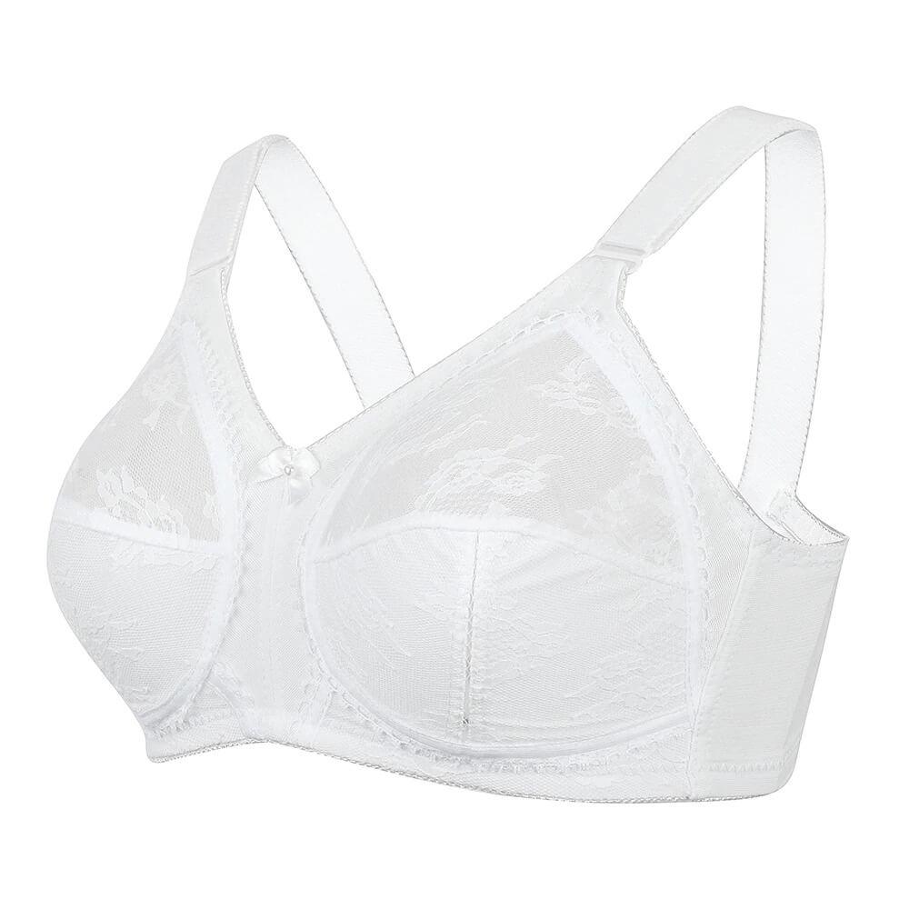 Qcmgmg Push Up Bra Full Coverage Solid Color T Shirt Bras Wireless Push Up  Minimizer Bra for Heavy Breast