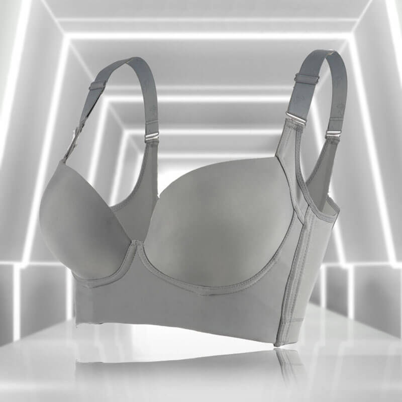 zuwimk Push Up Bras For Women,Women's Blissful Benefits Cool and Dry  Wireless Lightly Lined Comfort Bra Gray,M