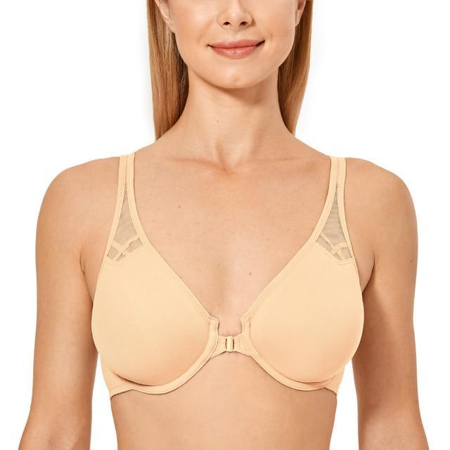 Front Close Racerback Bra For Large Bust - Okay Trendy