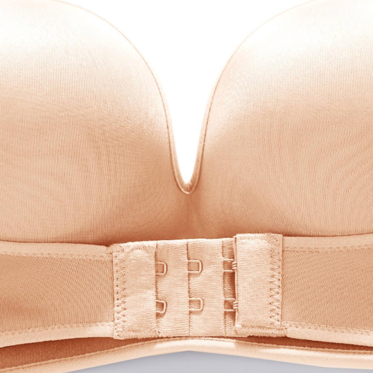 Invisible Push Up Front Closure Strapless Bra - Okay Trendy