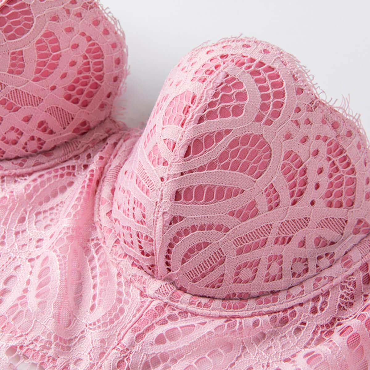 Xhilaration Pink All over Lace Strapless Bra 32B Neon Size undefined - $9 -  From Meagan