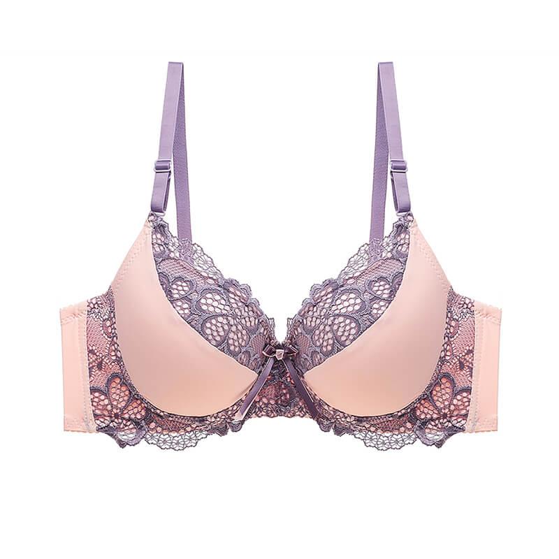 Size From 34/75 To 42/95 Showing Smaller B/C/D/E Cup Push Up Gather Sexy  Lace Bra Underwear