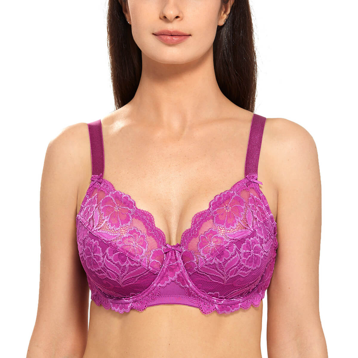 Women Lace Push Up Bra,Soft Underwire Padded Add Cups Lift Up Everyday Bra  (Color : Light coffee, Size : (42) 42A) : : Fashion
