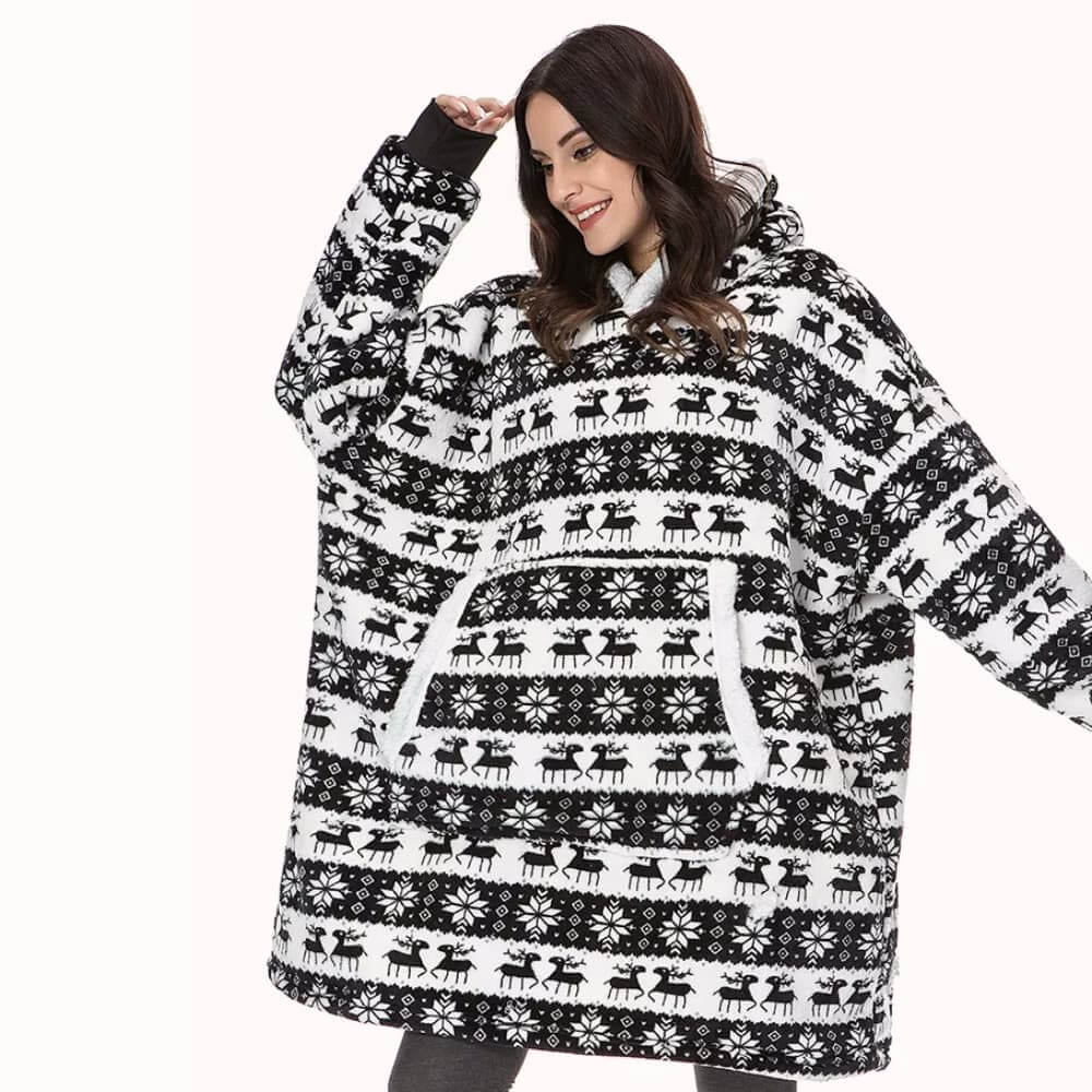Oversized Winter Giant Blanket Hoodie for Women