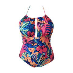 Plus Size High Neck Swimsuit for Women