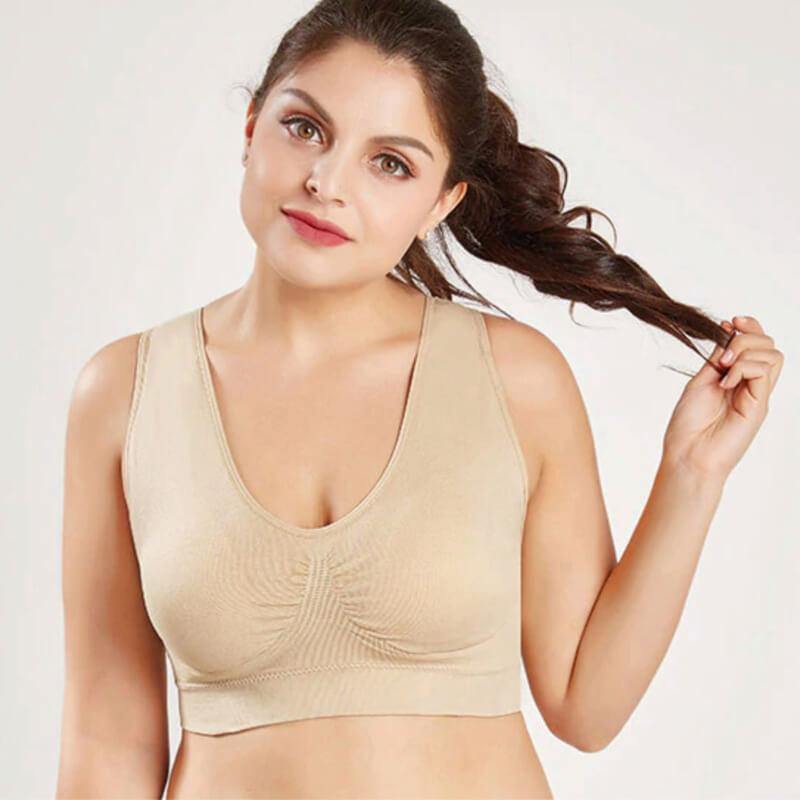 Plus Size Sports Comfort Bras With Pads - Okay Trendy