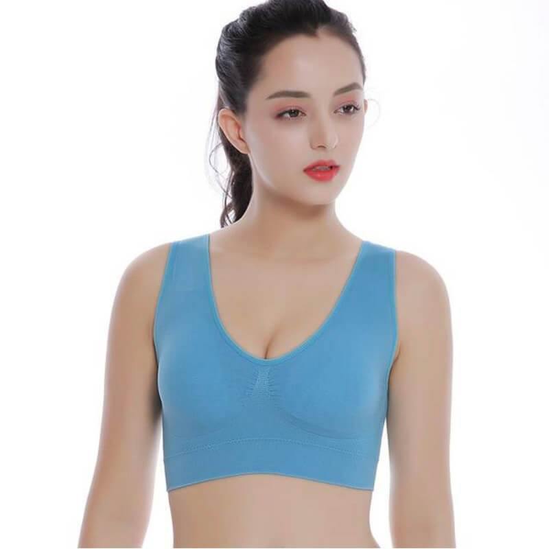 Cotton Bras for Big Breast Thin Soft Wireless Bralette Full Coverage Vest  Bra Plus Size Underwear for Women (Color : Apricot, Size : 85/38C)