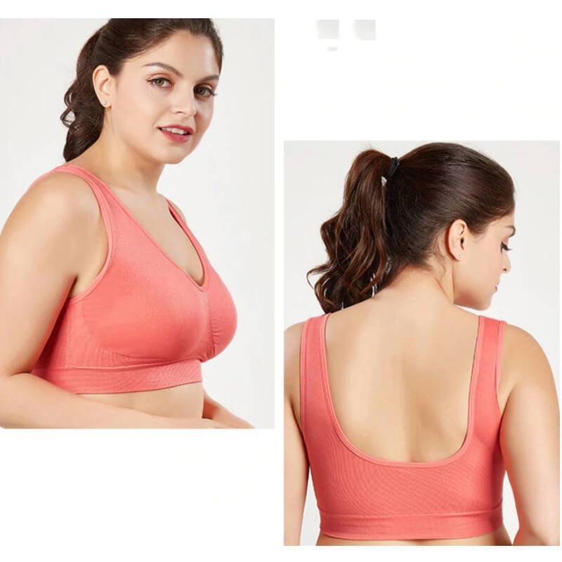 Women Plus Size Ultra-Thin Large Sports Bra Cup Tops White 36F 