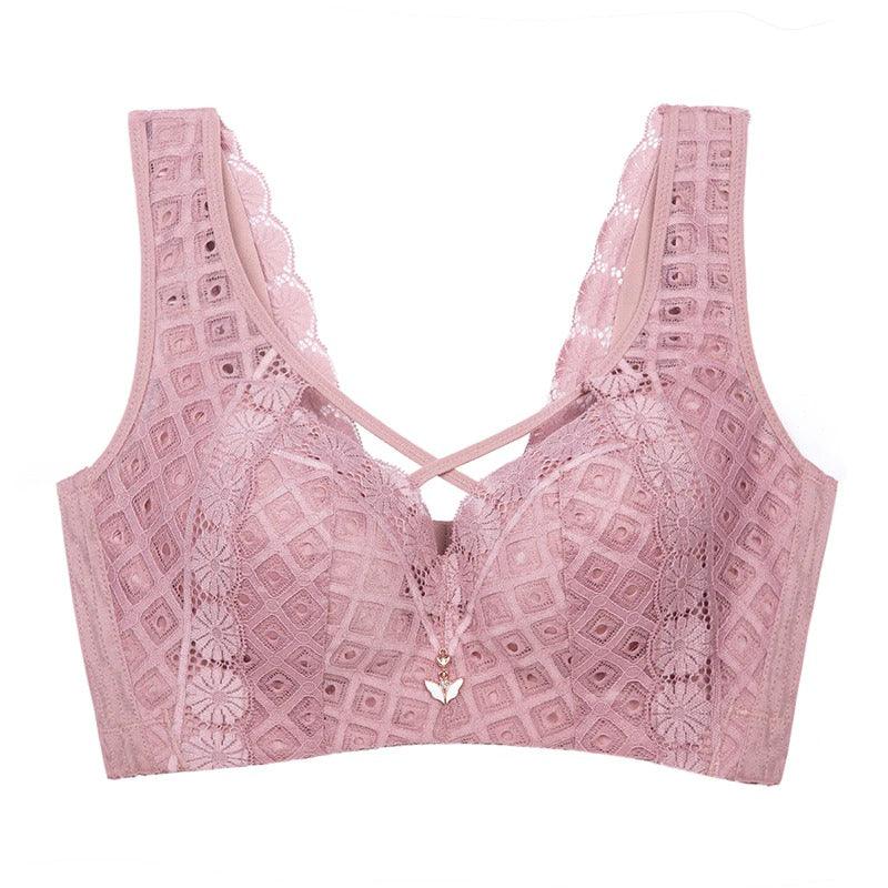 Lace Wire Free Bras For Large Breasts 34C-48E - Okay Trendy