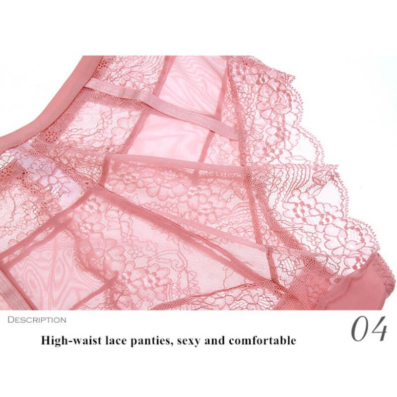 Lace underwear comfortable see through bras for women