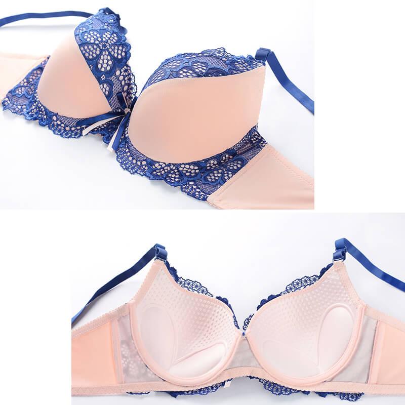 Bra and Briefs Set Women Girls Wireless Wired Bras Panties Set Lace Push Up Bra  Underwear Set Exotic Lingerie Sets (Color : B, Size : 80B) : :  Fashion