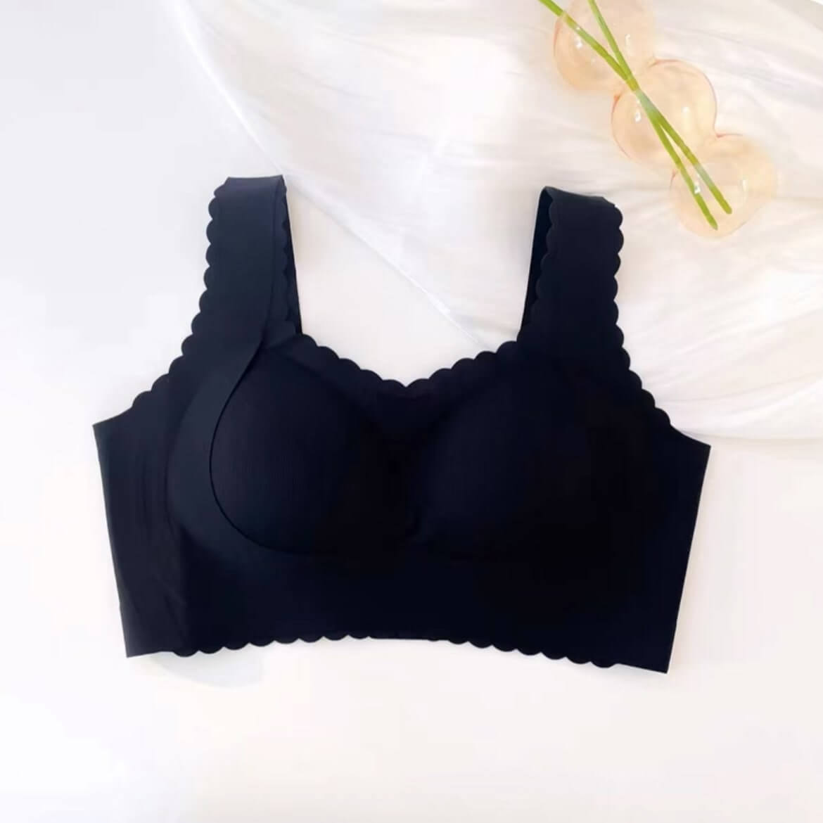 Fashion Deep Cup Bra, Plus Size Front Buckle Push Up Wireless Bra Women  Full Coverage Seamless Bras (Color : N, Size : 40/90)