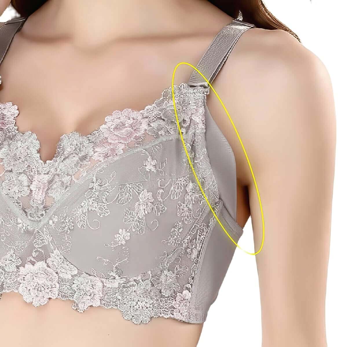 Nuzhi 9156 large breast slimming ultra-thin C cup breast-retracting  anti-sagging no-wire bra