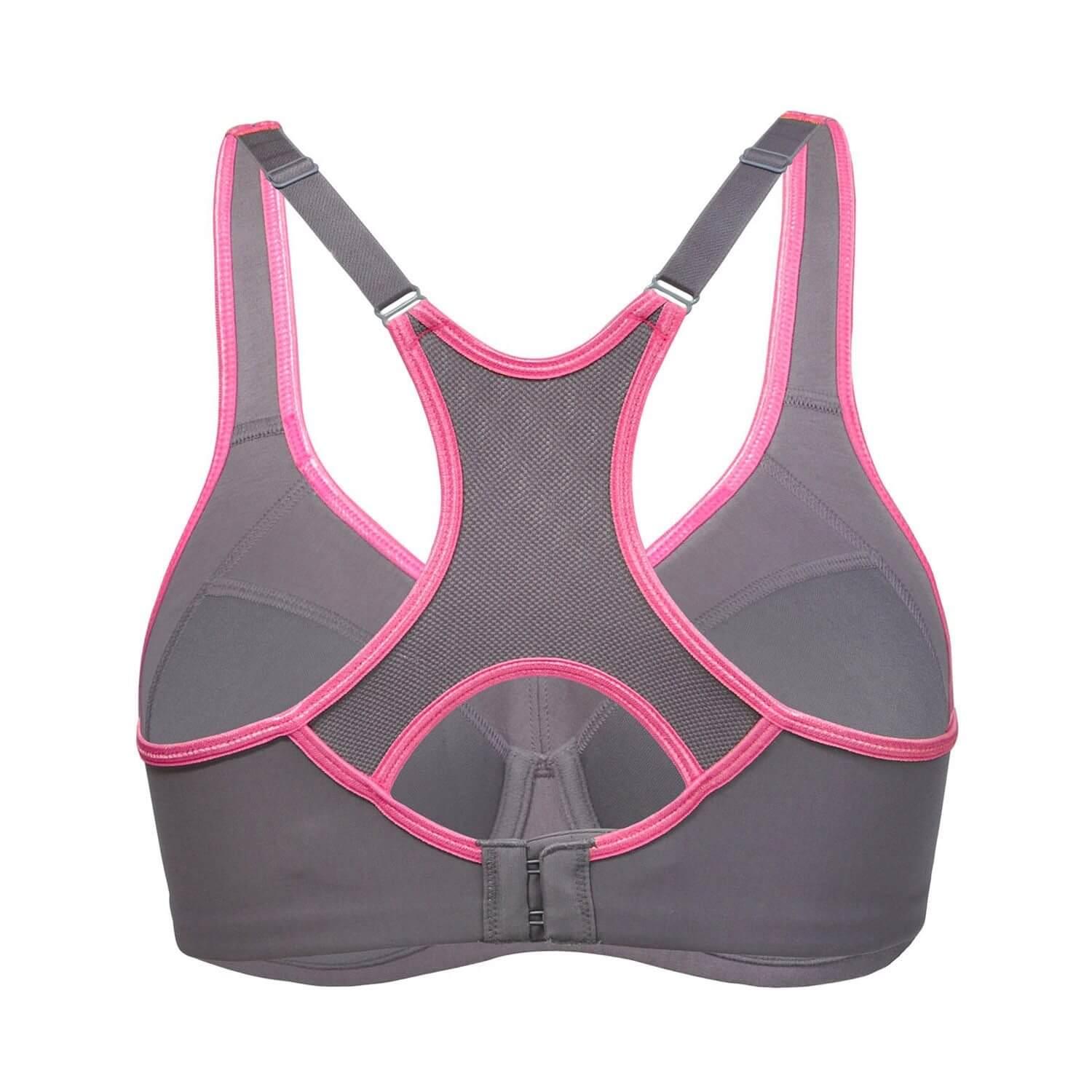 FOGUO Sports Bra, Strong Hold, Padded Cross-Back Bra for Large Breasts -  for Running, Fitness, Yoga, Pink - XL : : Fashion