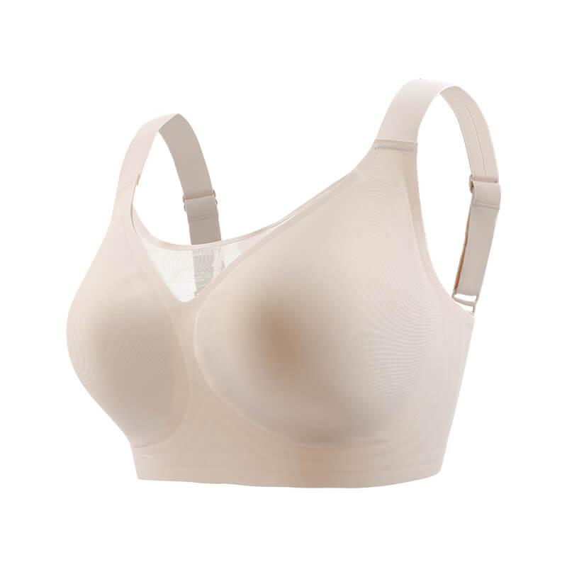 Women's Bra Comfort Seamless Non Padded Full Coverage Front Closure Bra  Plus Size Underwear (Color : Silver, Size : 42B)