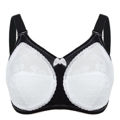 black white Wirefree Minimizer Bra For D E F G H I Cup Size Boobs