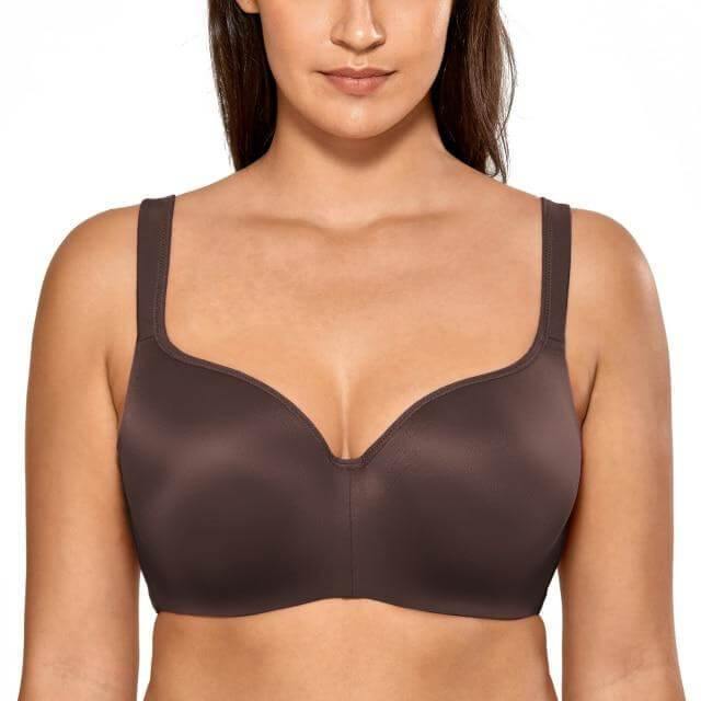 Curve Muse Women's Plus Size Lightly Padded Underwire Balconette