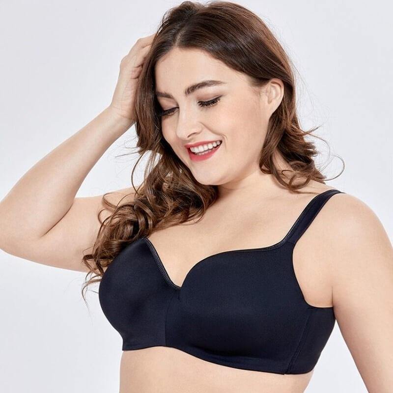 6 Pieces Plus Size Wired Full Cup Plain Gentle Push Up Bra D/DD (44DD) 