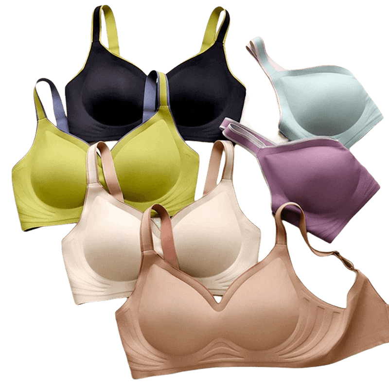 Back Beautifying Lingerie For Women, Sexy & Comfortable Ice Silk Bra  Without Steel Ring, Push-up Bra, Adjustable Strap, Elastic Shoulder Strap,  Removable Pad, Pink