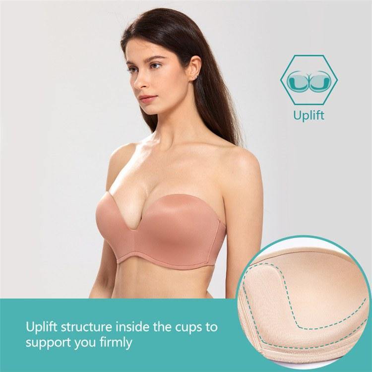 Invisible Strapless Bras Padded Plus Size - Okay Trendy